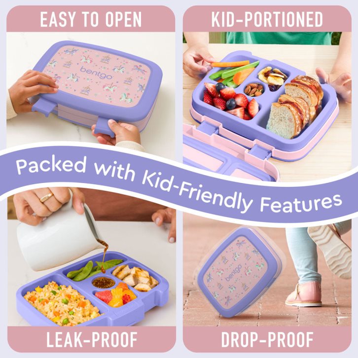 Carousel Unicorns Bentgo Prints Kids' Lunch Box USA | 186273IAW