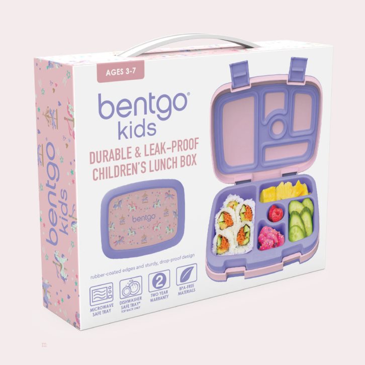 Carousel Unicorns Bentgo Prints Kids' Lunch Box USA | 186273IAW