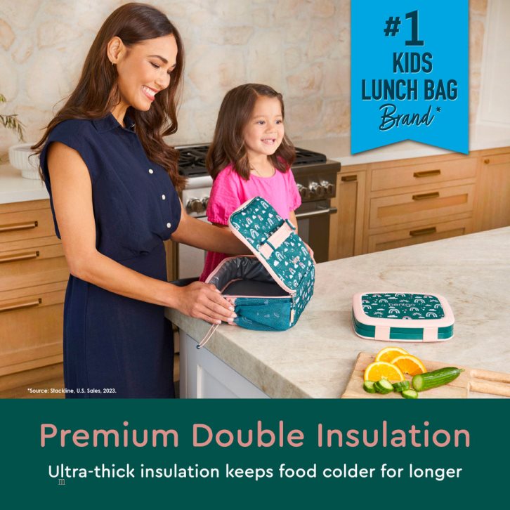 Green Multicolor Bentgo Prints Kids' Lunch Bag USA | 061482CGU