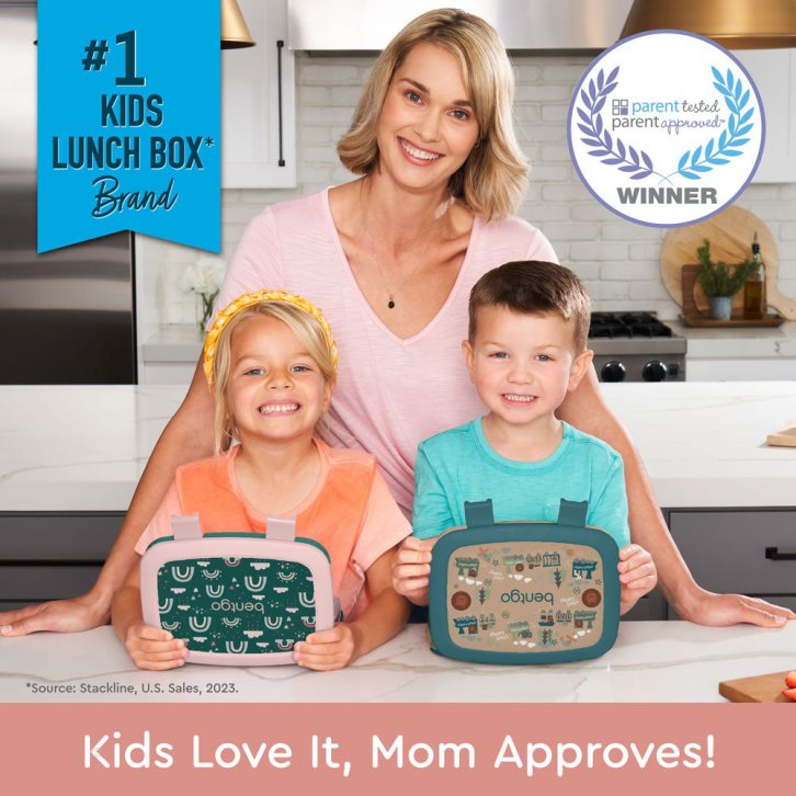 Green Multicolor Bentgo Prints Kids' Lunch Box USA | 781506ZWR