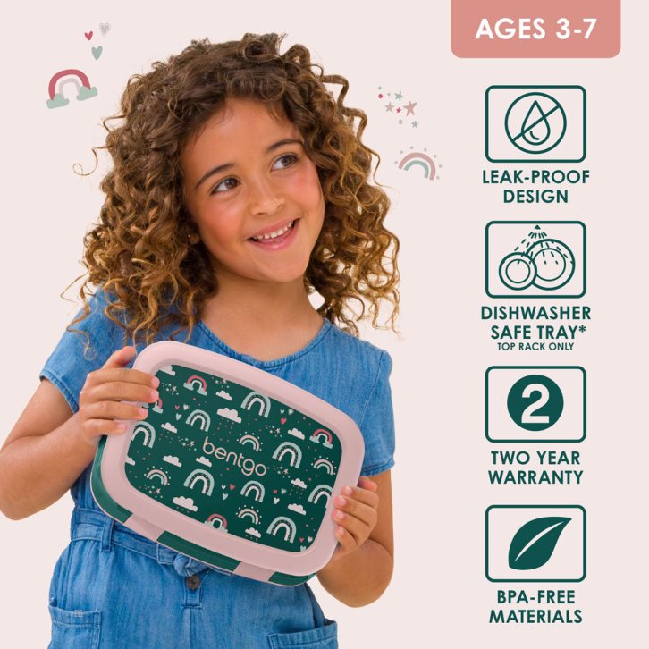 Green Multicolor Bentgo Prints Kids' Lunch Box USA | 781506ZWR