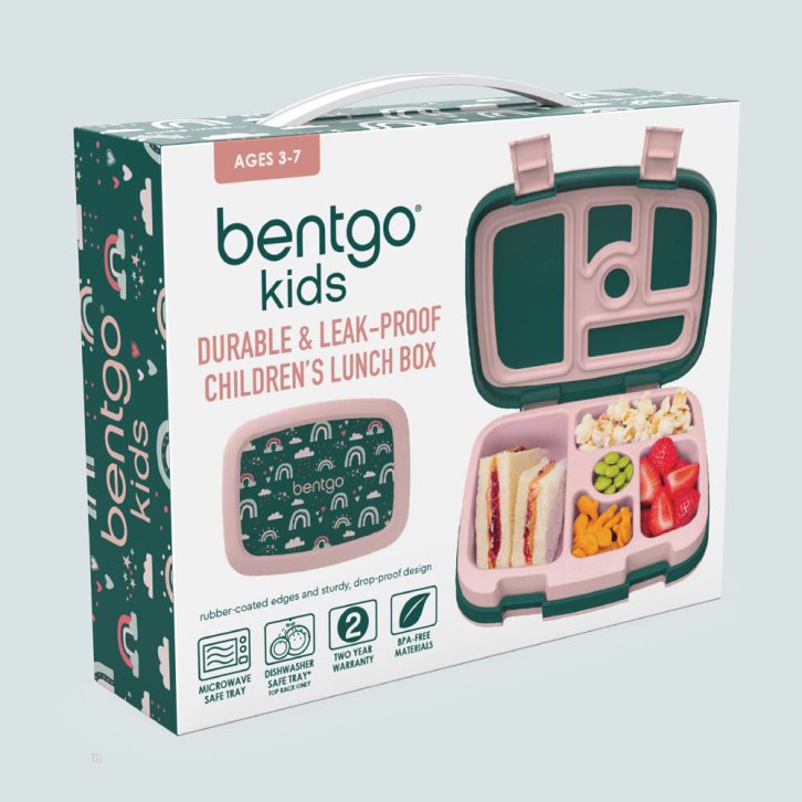 Green Multicolor Bentgo Prints Kids' Lunch Box USA | 781506ZWR
