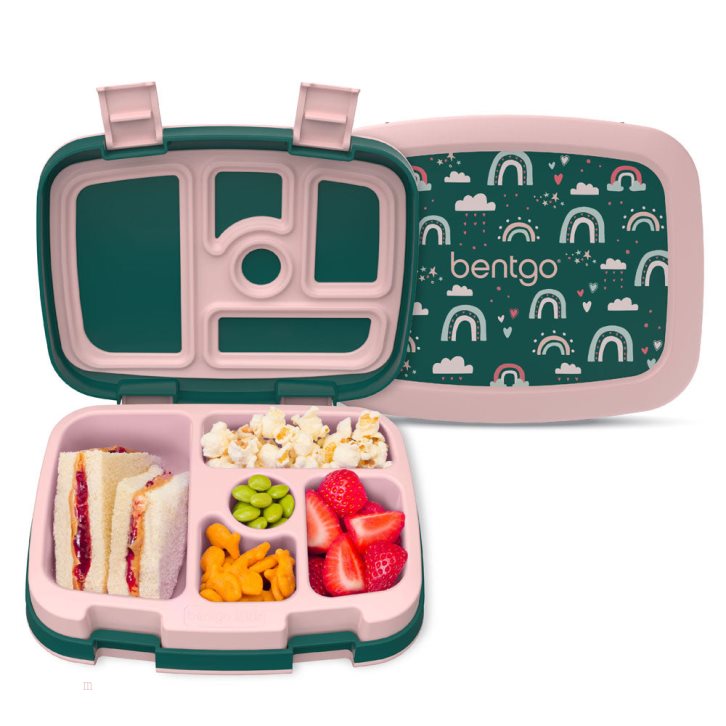 Green Multicolor Bentgo Prints Kids\' Lunch Box USA | 781506ZWR