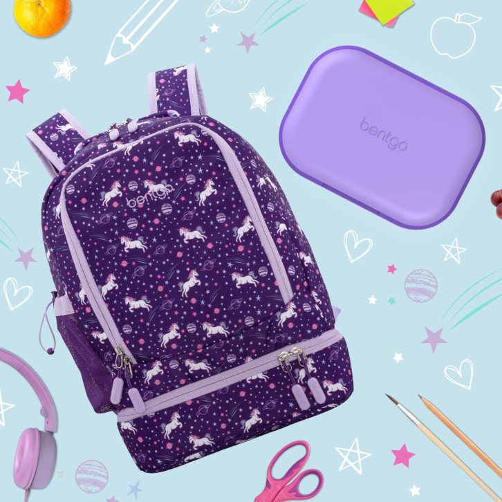 Unicorn Bentgo Chill Lunch Box & Prints Kids' Backpack USA | 901725DBN