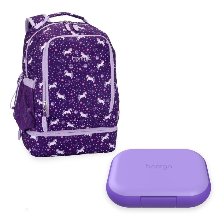 Unicorn Bentgo Chill Lunch Box & Prints Kids\' Backpack USA | 901725DBN