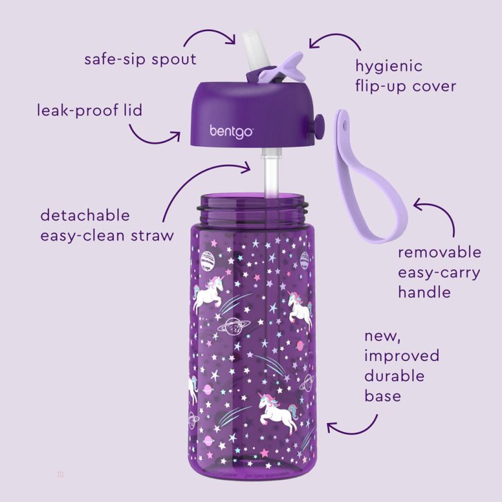 Unicorn Bentgo Kids' Water Bottle USA | 194306MLJ