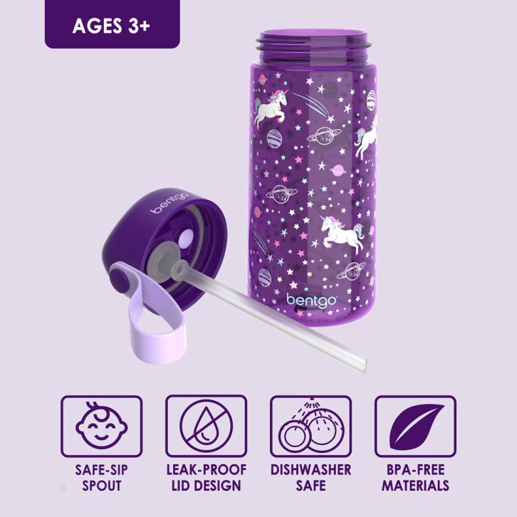 Unicorn Bentgo Kids' Water Bottle USA | 194306MLJ