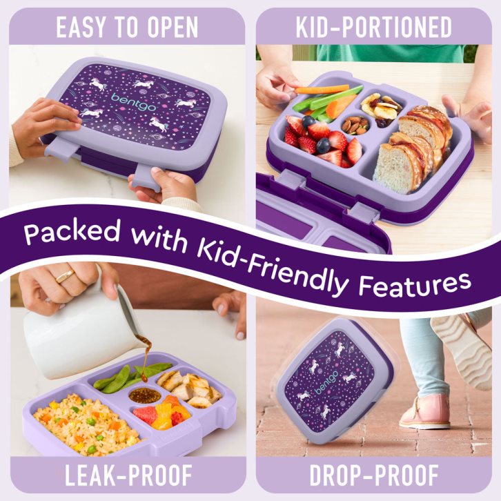 Unicorn Bentgo Prints (2-Pack) Kids' Lunch Box USA | 296058FTO