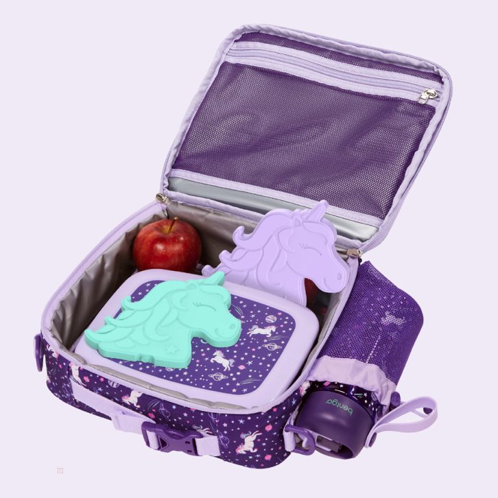 Unicorn Bentgo Prints Lunch 5-Piece Set with Ice Packs Kids' Lunch Set USA | 932871AGD