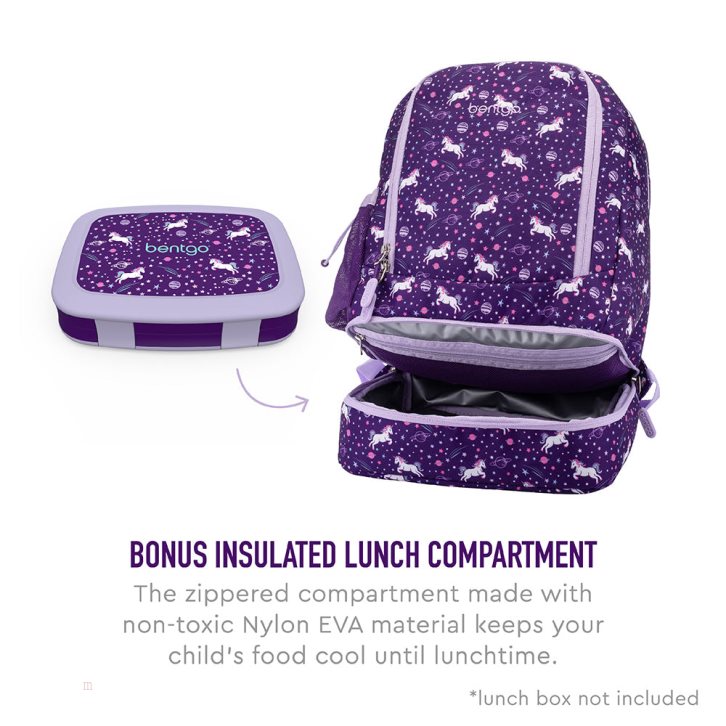 Unicorn Bentgo Prints Lunch Bag Kids' 2-in-1 Backpack USA | 163098PAH