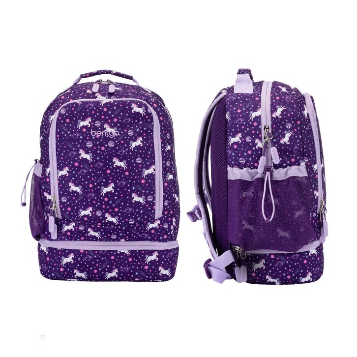 Unicorn Bentgo Prints Lunch Bag Kids' 2-in-1 Backpack USA | 163098PAH