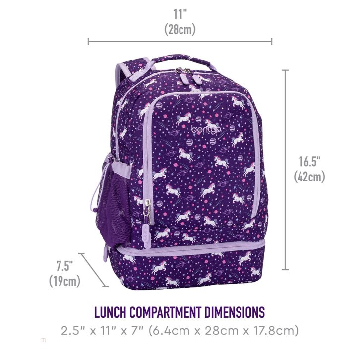 Unicorn Bentgo Prints Lunch Bag Kids' 2-in-1 Backpack USA | 163098PAH