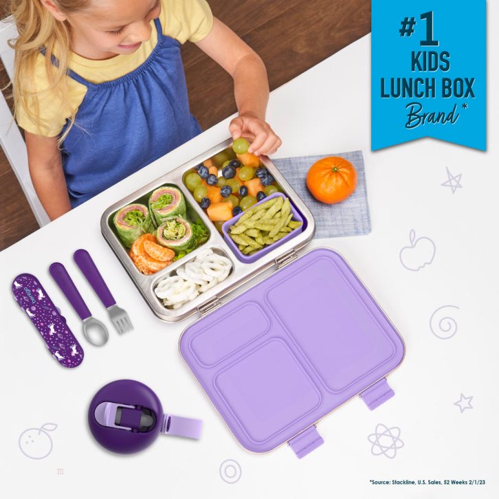 Unicorn Bentgo Prints Lunch Box Kids' Stainless Steel USA | 186593EMQ