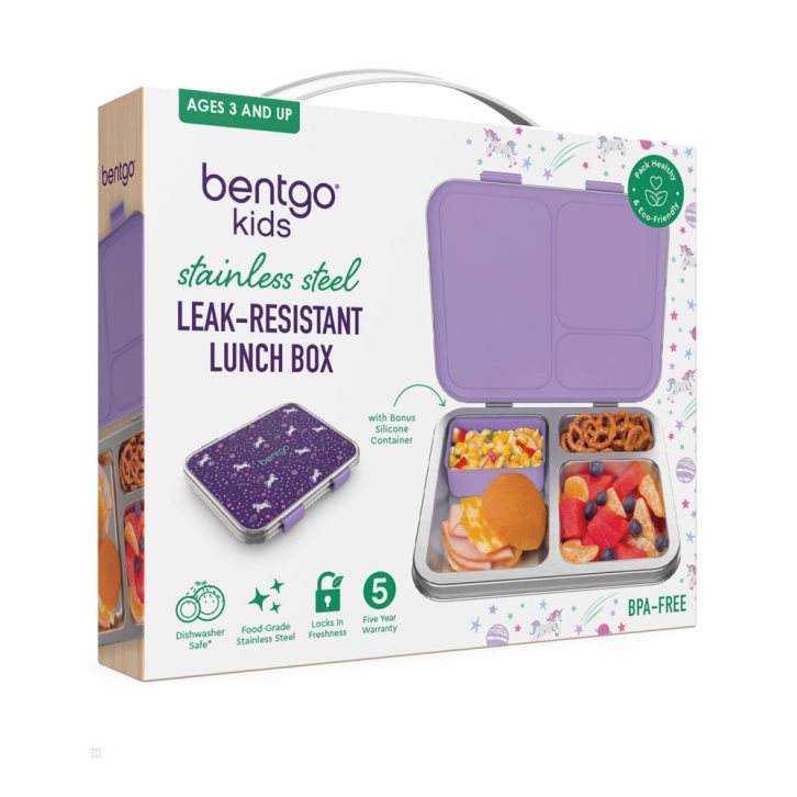 Unicorn Bentgo Prints Lunch Box Kids' Stainless Steel USA | 186593EMQ