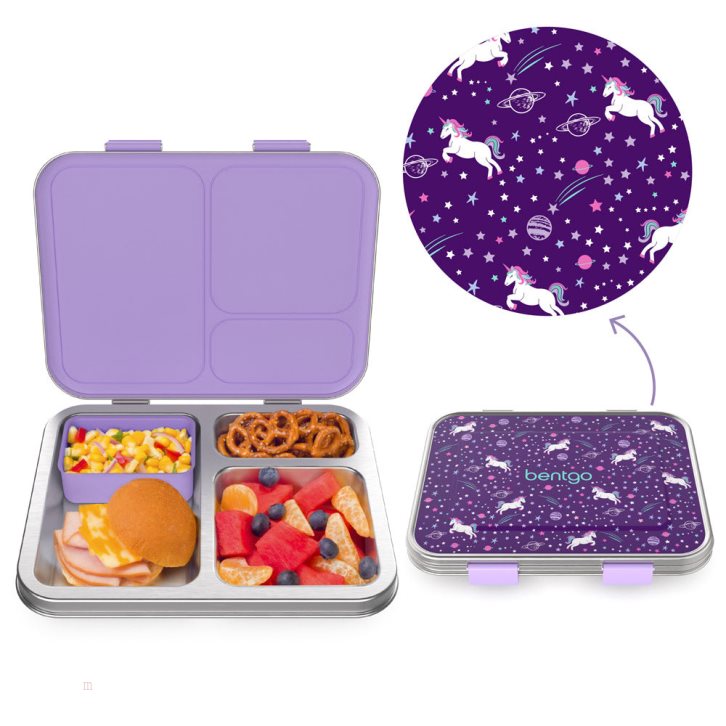 Unicorn Bentgo Prints Lunch Box Kids\' Stainless Steel USA | 186593EMQ
